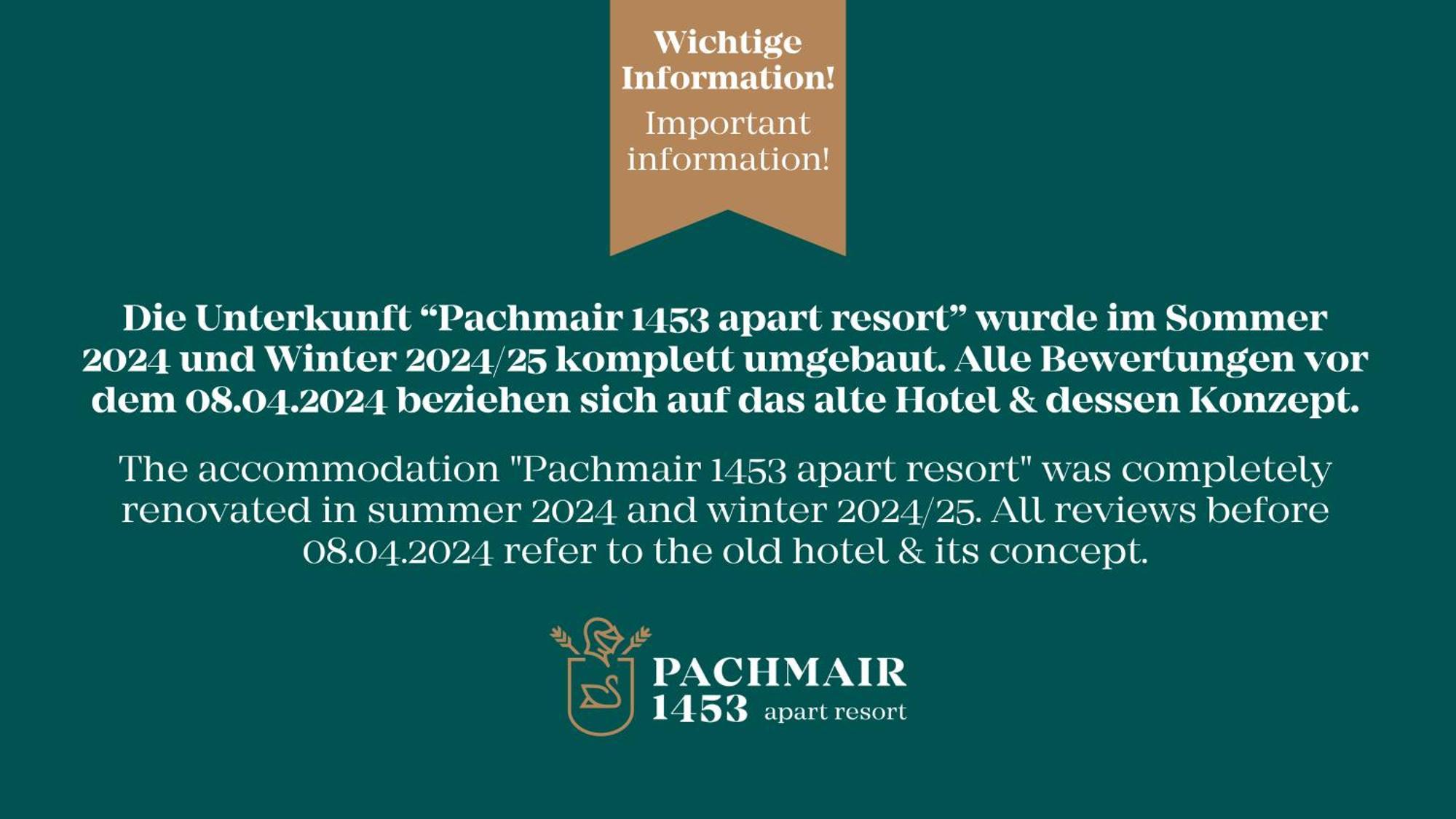 Pachmair 1453 Apart Resort - Opening 2025 Uderns Luaran gambar